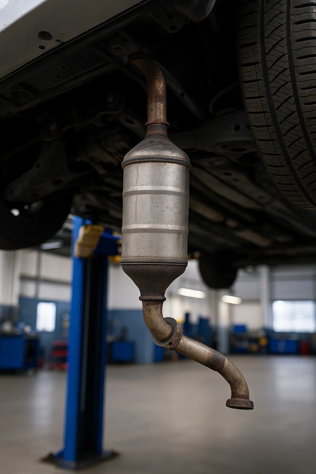 Diesel particulate filter removed and cleaned at a specialist workshop