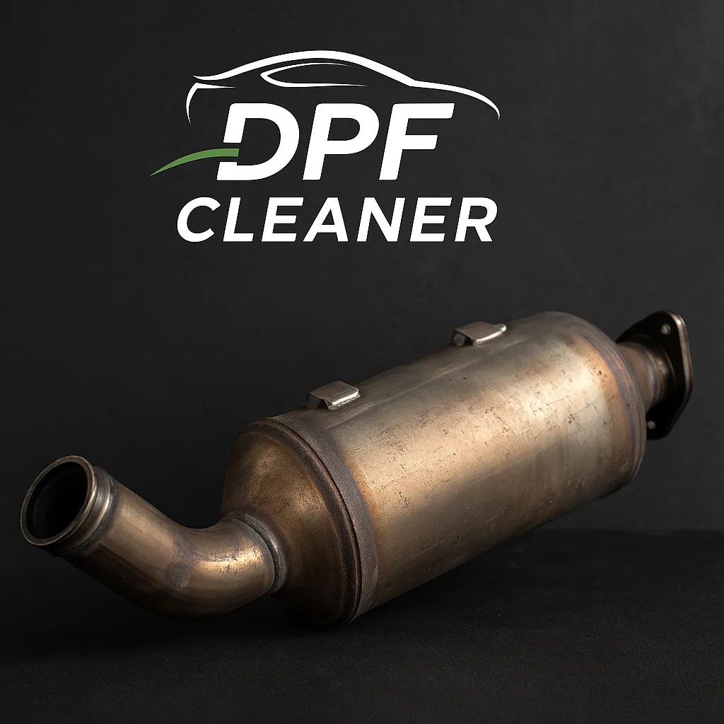 About DPF Cleaner – Mobile DPF Specialist DPF Cleaner logo above a diesel particulate filter on dark background.