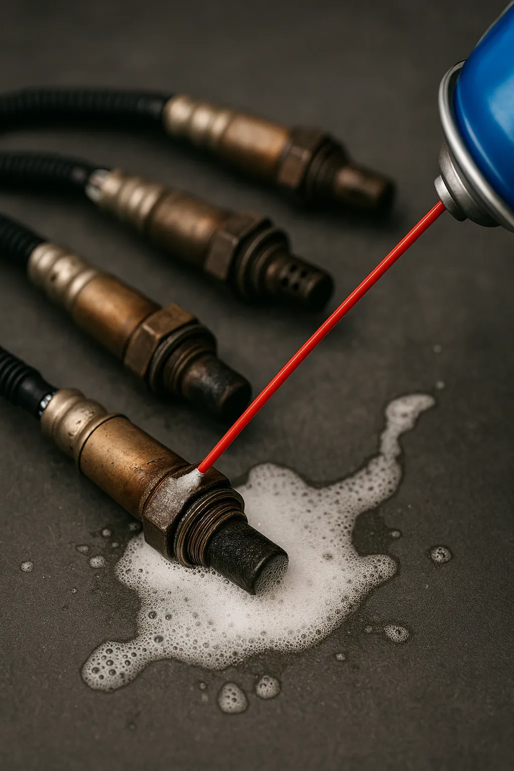 Engine Carbon Cleaning – Live Decarbonisation Close-up of a mechanic performing engine carbon cleaning using a hydrogen machine connected to the intake system